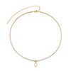 Adornia 14k Gold Plated Tennis Necklace with Initial Charm - 3 of 3