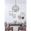 Elegant Lighting Octavia 4 light Brass and Dark Brown Pendant - 2 of 4
