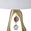 Metal Table Lamp Comes with Various Base Styles and a Hemp Lampshade for Modern Bedside Tables Desks Living Rooms - 3 of 4