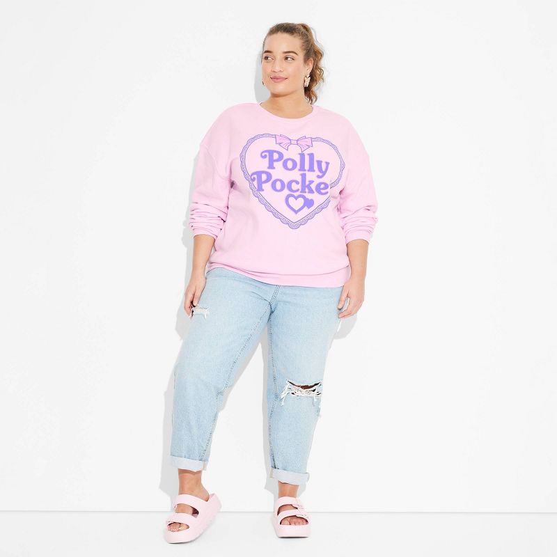 Women's Polly Pocket Graphic Sweatshirt - Pink, 3 of 6