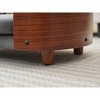 Scandinavian style Elevated Dog Bed Pet Sofa With Solid Wood legs and Walnut Bent Wood Back,Dark Grey Velvet,Small Size - 3 of 4