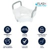 Flash Furniture HERCULES White Elevated Toilet Seat with Height Adjustable Padded Arms and Locking Safety Mechanism - 2 of 4