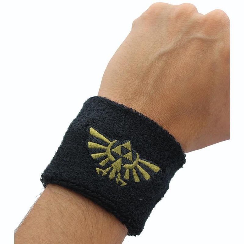 Toynk Legend of Zelda Hyrule Logo Terry Cloth Wristband, 1 of 5