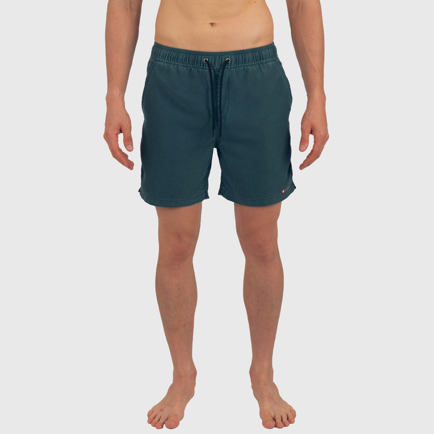 Мужские шорты Alpine Swiss Swim Shorts Beach Trunks Boardshorts Volley Shorts Quick Dry Swimwear Gray Green BoardShort Medium, цвет: Тёмный бирюзовый — фото 1