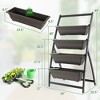 Costway 4 FT 4-Tier Vertical Raised Garden Bed Elevated Planter Box w/4 Container Boxes - image 4 of 4