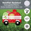 Big Dot of Happiness Christmas Train - Yard Sign and Outdoor Lawn Decorations - Holiday Party Yard Signs - Set of 8 - 3 of 4