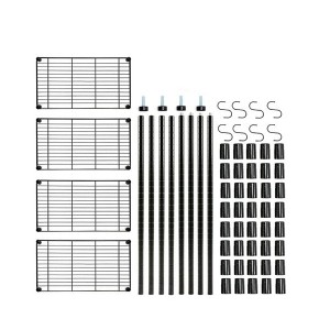 Apex Vanguards Black Adjustable Metal Shelf Pantry Organizer - 1 of 3
