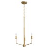 Quorum Lighting Harmony 3 - Light Chandelier in  Aged Brass - 3 of 4