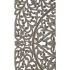 Set of 3 Wooden Floral Handmade Carved Intricately Wall Decors with Mandala Design Gray - Olivia & May - 2 of 4