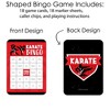 Big Dot of Happiness Karate Master - Bingo Cards and Markers - Martial Arts Birthday Party Shaped Bingo Game - Set of 18 - 3 of 4