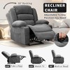 Recliner Chair for Living Room, Accent Chair Rocking Nursery Glider Chairs for Adults, Wide Comfy Couch with Side Pockets and Cup Holder - 4 of 4