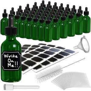 Nevlers 2 Oz Leakproof Green Glass Dropper Bottles - 1 of 4
