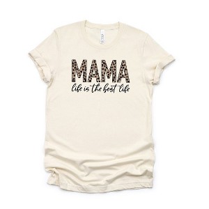 Simply Sage Market Women's Mama Life Is The Best Life Leopard Short Sleeve Graphic Tee - 1 of 2