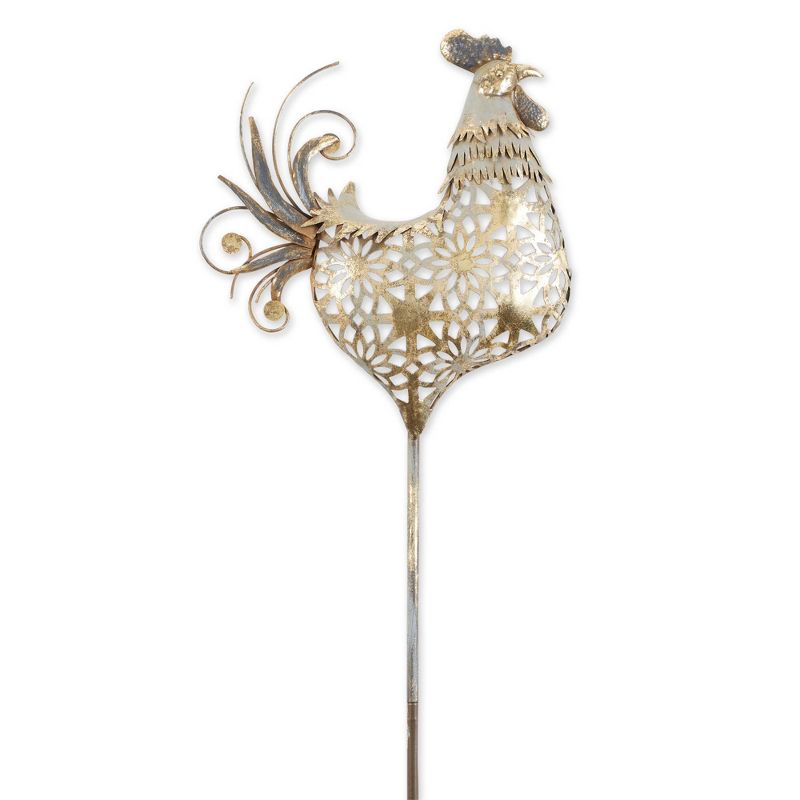 9.25&#34; Iron Rooster Garden Stake Gold - Zingz &#38; Thingz, 5 of 13