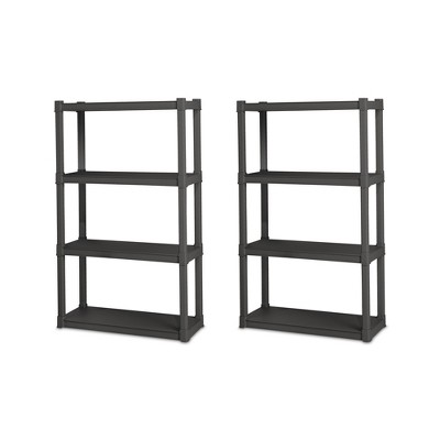 Sterilite Easy to Assemble Plastic Storage Shelves, Organize Bins in the Garage, Basement, Attic, Mudroom