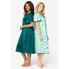Only Necessities Plus Size 2-Pack Short Silky Gown - 4 of 4
