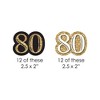 Big Dot of Happiness Adult 80th Birthday - Gold - DIY Shaped Birthday Party Cut-Outs - 24 Count - image 2 of 4