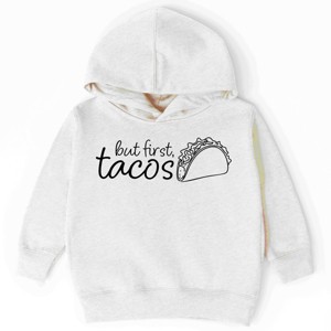 The Juniper Shop But First, Tacos Outline Toddler Hoodie - 1 of 4