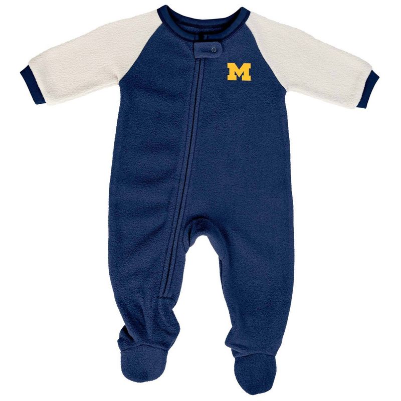 NCAA Michigan Wolverines Infant Boys&#39; Blanket Sleeper, 1 of 4