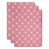 Bone Dry Microfiber Trellis Printed Pet Towel 3 Piece Set, Rose - 3 of 4