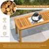Tangkula 2 PCS 48" Outdoor Acacia Wood Bench Patio Dining Picnic Bench for Entryway Garden Poolside Balcony - 4 of 4