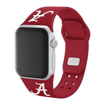 NCAA Alabama Crimson Tide Silicone Apple Watch Band - Red