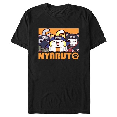 Men's Naruto Nyaruto Trio Logo T-Shirt