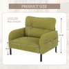 ModernLuxe Corduroy Accent Chair, Wide Seat Single Armchair with Side Pockets, Comfortable Reading Chair for Living Room & Bedroom - 3 of 4