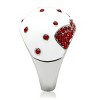 Slickblue Women’s Stainless Steel Ring, High Polished No Plating, Ruby Crystal Bow Accent, Fashion Band, Sizes 5-10 - 4 of 4
