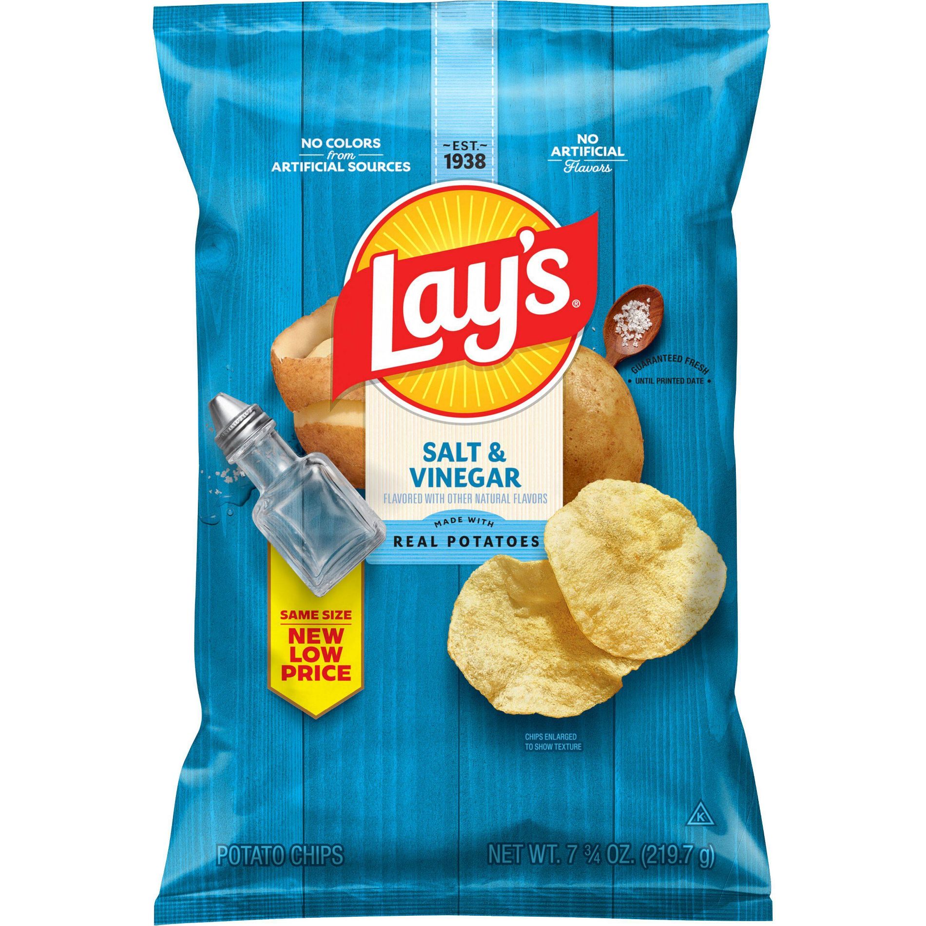 Lay's Salt & Vinegar Flavored Potato Chips - 7.75oz