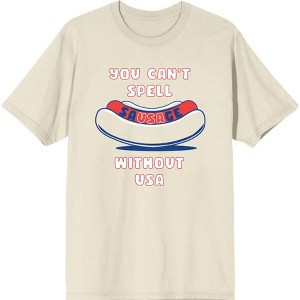 You Can't Spell Sausage Without USA Adult Short Sleeve Tee - 1 of 2