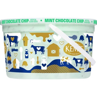Kemps Mint Chocolate Chip Ice Cream - 128oz