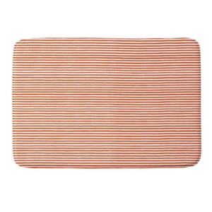 Ninola Design Marker Striped Memory Foam Bath Rug Red - Deny Designs: Microfiber, Machine Washable, Non-Slip Backing - 1 of 4