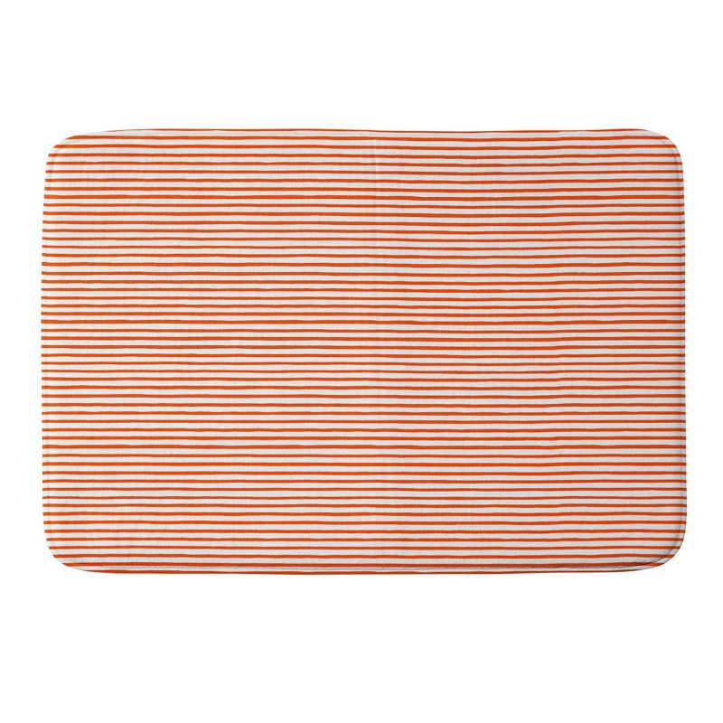 Ninola Design Marker Striped Memory Foam Bath Mat Red - Deny Designs, 1 of 6