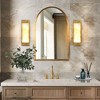 LNC Dashaunda 5.1-in W 1-Lights Luxury and Glam Rectangle Wall  Lights, Gold with Clear Glass - 4 of 4