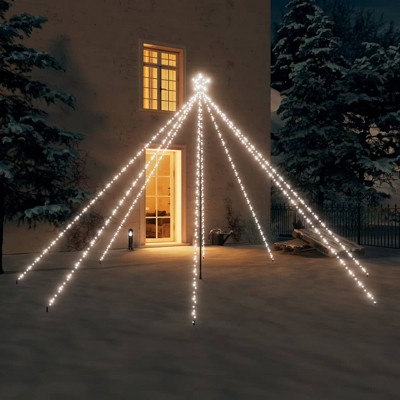 VidaXL Christmas Tree Lights Indoor Outdoor 576 LEDs Cold White12 ft