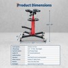 Hydraulic Transmission Jack, 1322 LB Capacity, High Lift Transmission Lift with Dual Plungers, 360° Rotation & 30° Tilting Saddle for Home Garage - 3 of 4