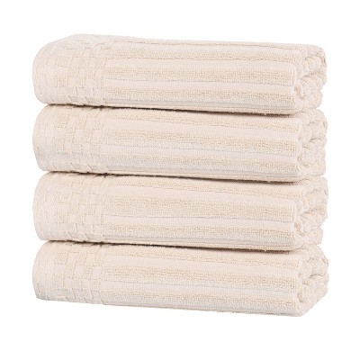 Modern Ribbed Cotton  Assorted Towel Set by Blue Nile Mills