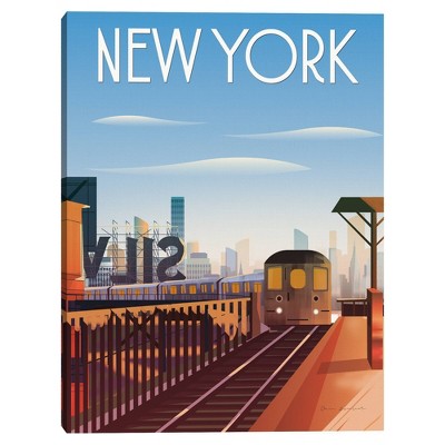 18" x 24" New York by Omar Escalante Canvas Art Print - Masterpiece Art Gallery