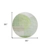 Olive Green And Artichoke Green Geometric Washable Indoor Outdoor Area Rug - 3 of 4