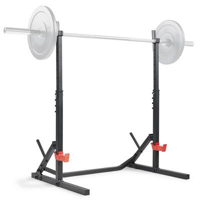 Multifunctional Black Steel Adjustable Bench Press Squat Rack