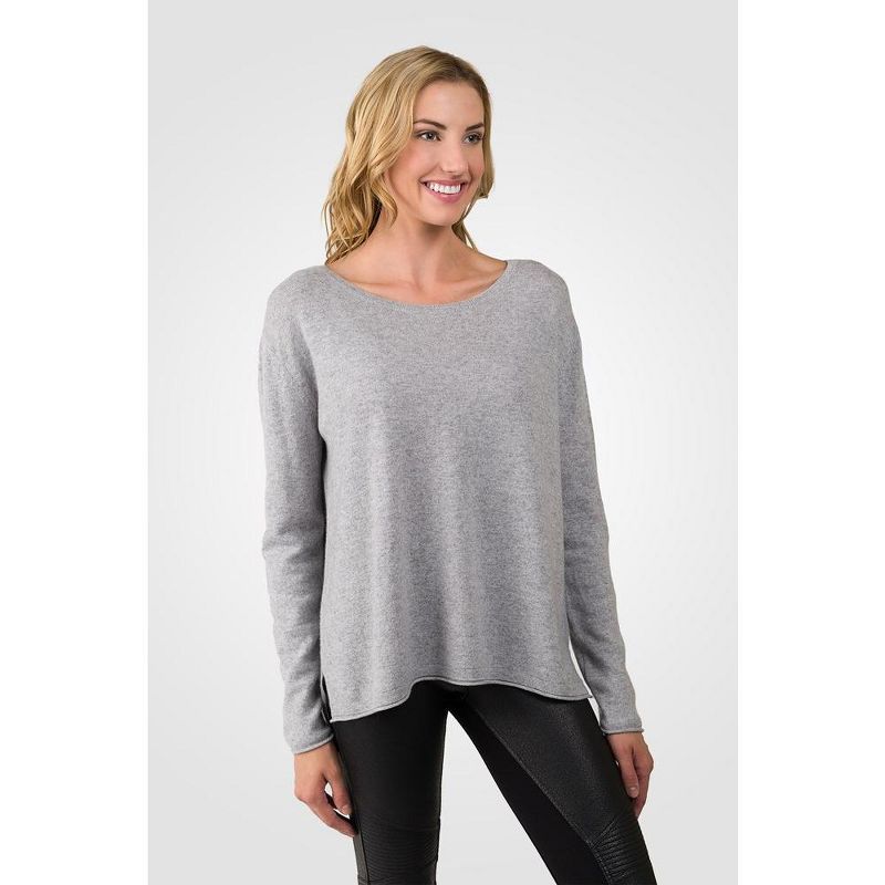 J CASHMERE Women's 100% Cashmere Dolman Sleeve Pullover High Low Sweater, 4 of 6