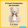 Big Dot of Happiness 8 Count Teddy Bear 3D Centerpiece Table Decorations, Freestanding We Can Bearly Wait Baby Shower or Birthday Party Centerpieces - 4 of 4
