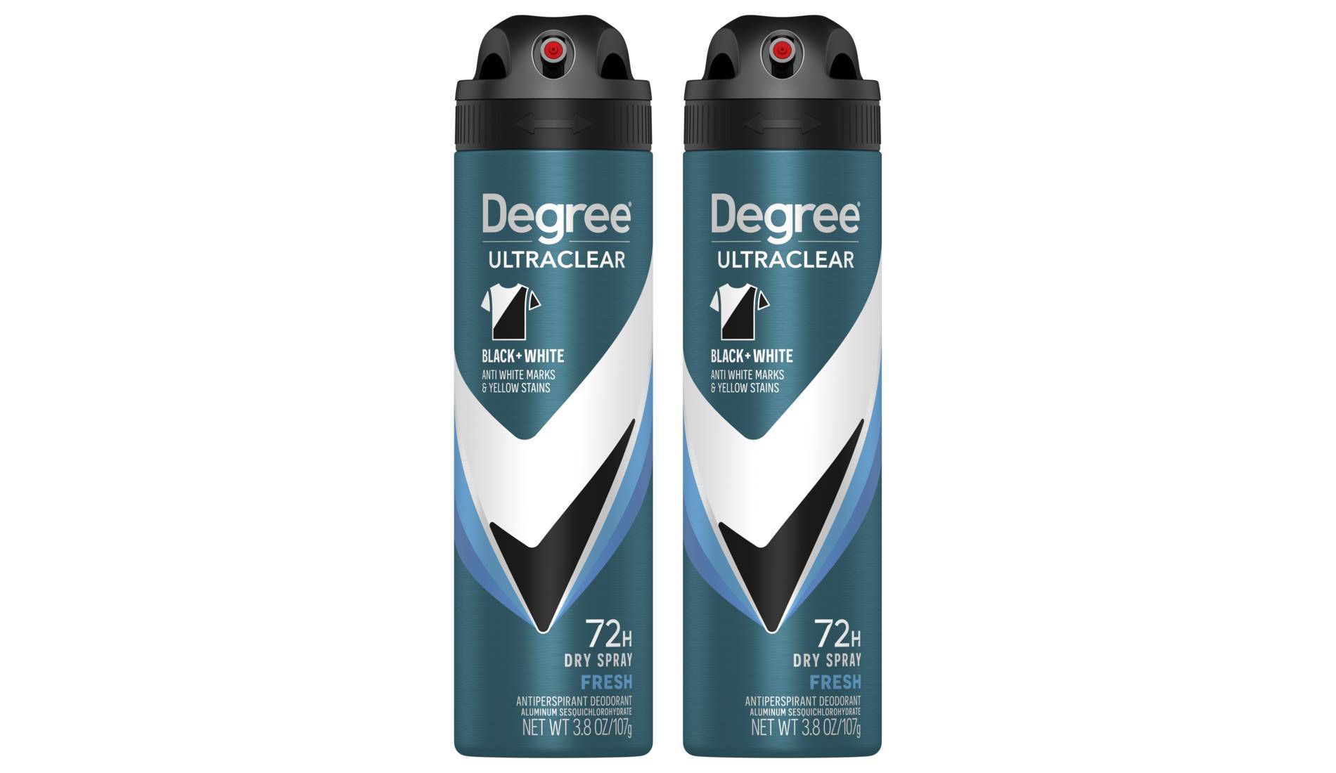Degree Ultraclear Black + White 72 Hour Antiperspirant & Deodorant Spray Fresh Scent - 3.8oz/2ct