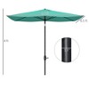 Kumasinova 6.5FT x 10FT Rectangular Patio Umbrella,Steel Outdoor Umbrella with Crank & Tilt,Market Umbrella for Deck,Pool&Patio - 2 of 4
