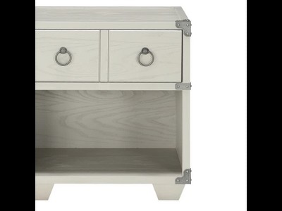 Orchest 25" Modern Gray 1-Drawer Nightstand with USB Dock