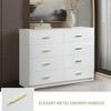 QingMoon Large 8 Drawer Dresser, Wood Storage Dresser with Gold Handles and Sturdy Frame for Living Room, Bedroom - 3 of 4