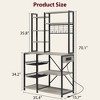 70.1" Bakers Rack with Power Output, Coffee Bar Station with 2 Big Metal Basket, Large Storage Rack, Coffee Stand Station - 2 of 4