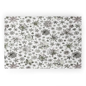 Ninola Design Winter Stars Snowflakes Gray Welcome Mat -Society6 - 1 of 3
