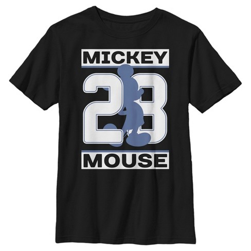Boy's Mickey & Friends 28 Silhouette T-shirt - Black - Large : Target